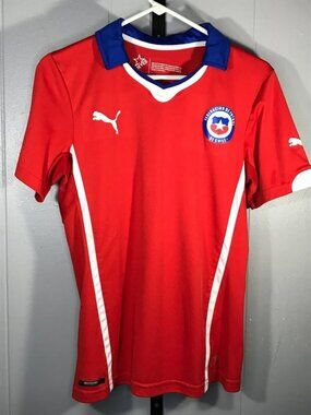 Puma Chile 14-15 Home Soccer Collared Jersey mens sz Sm